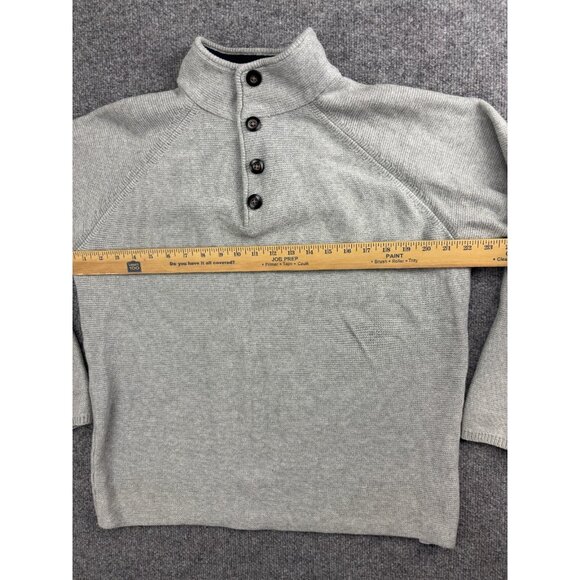 Selected Homme Vince Sweater Men's XL Gray Henley Button Neck Cotton - Picture 3 of 9